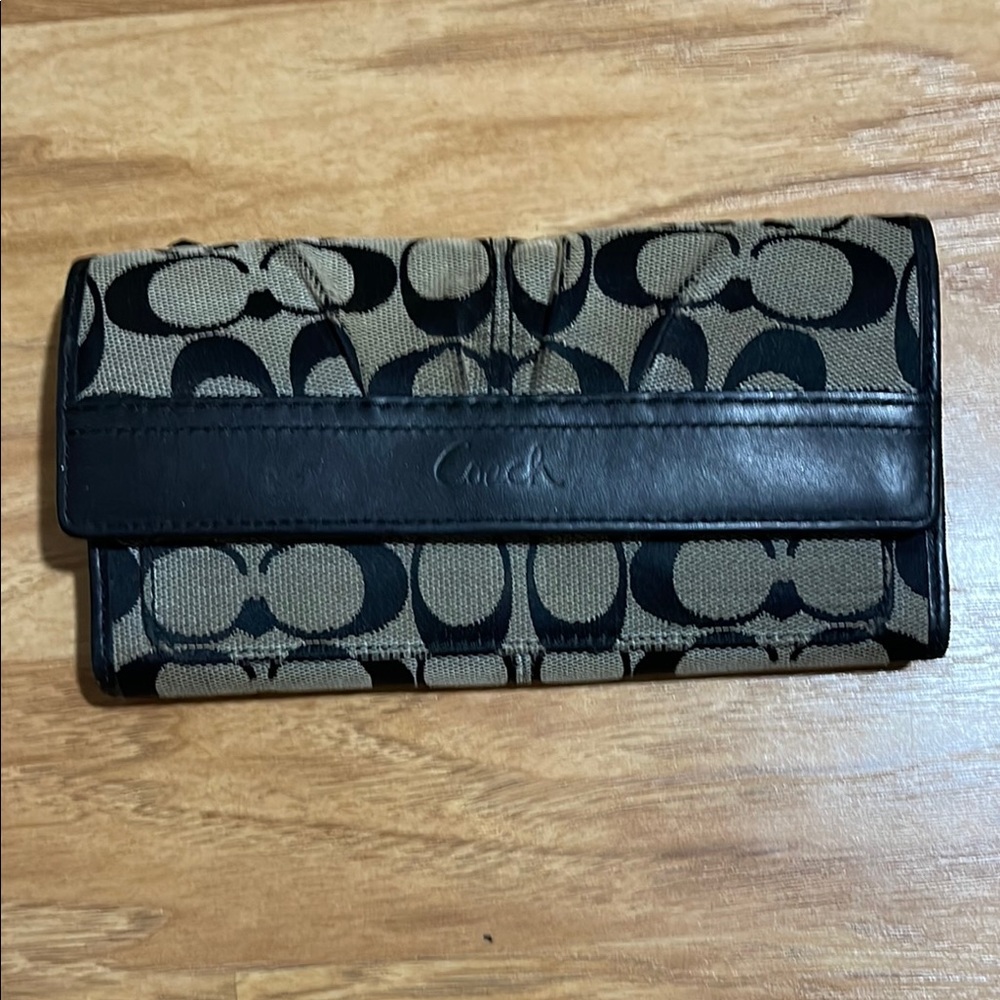 Coach Black and Tan Wallet
